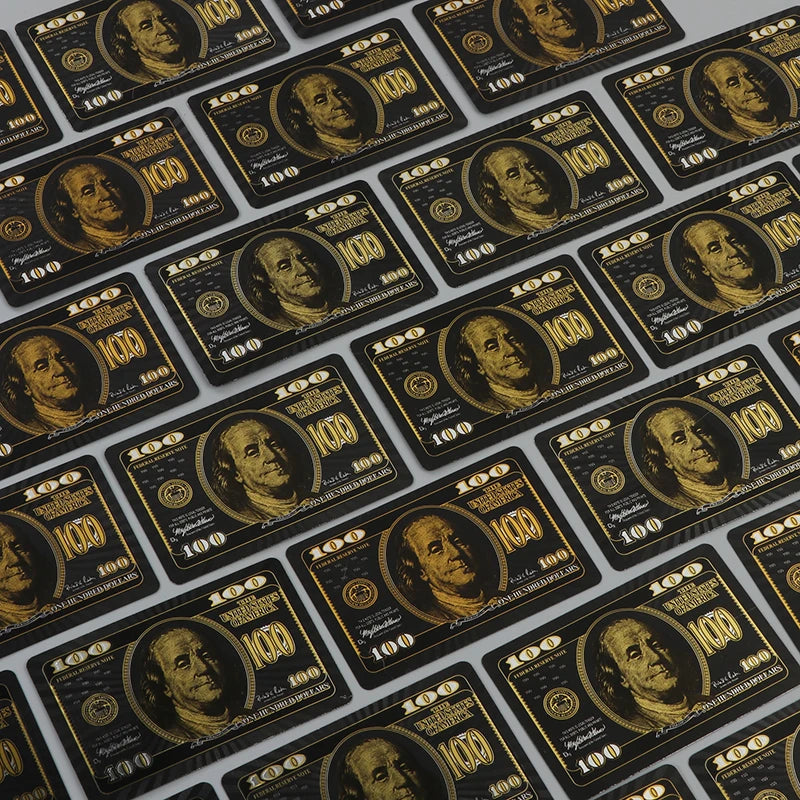 55PCS Gold Foil spillekort 24K Gold Plastic Poker sæt, vandtæt og holdbar Magic spil kort