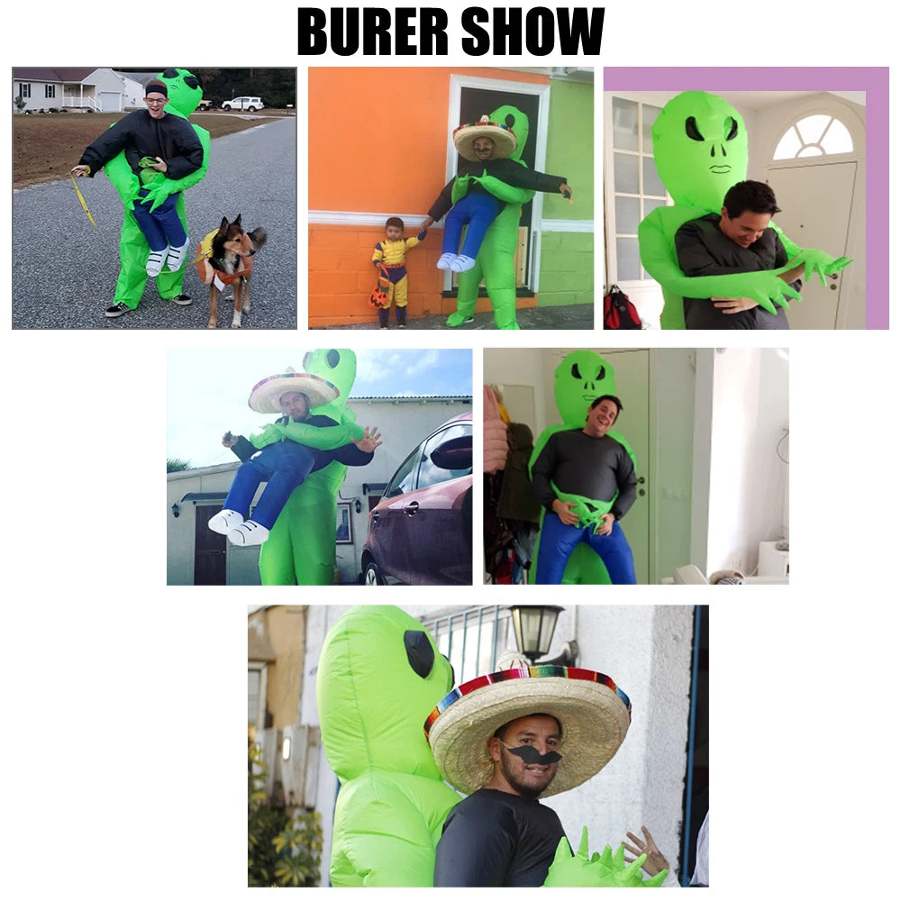 ET-Aliens oppustelige kostume ! Scary Monster Cosplay for voksne & børn, Halloween, jul, Thanksgiving, Party, Festival kostume