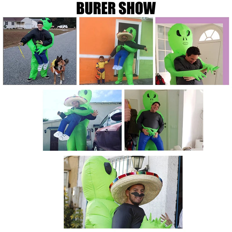 ET-Aliens oppustelige kostume ! Scary Monster Cosplay for voksne & børn, Halloween, jul, Thanksgiving, Party, Festival kostume