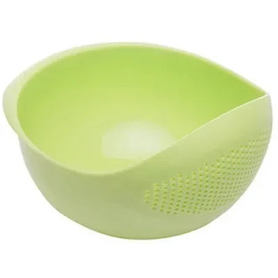1PC Plastic Rice Sieve & Drain kurv med håndtag • Multi-purpose Kitchen Strainer Bowl til vask af ris, grøntsager og frugter