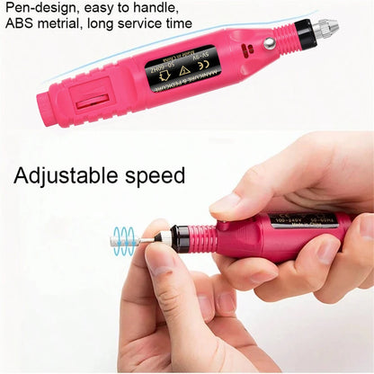 Bærbar Professionel Elektrisk Nail Bor Machine Manicure & Pedicure Bor sæt til hjem og salon brug