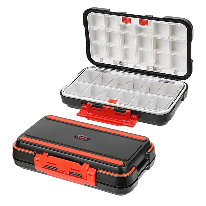 Premium vandtæt dobbeltsidet fiskeri Tackle boksen Multifunktionelle Bait & Tool Organizer