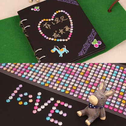 1040/900/504Pcs Akrylbor DIY Crystal Rhinestone Self-Adhesive Klistermærker til telefon kasser, kort og håndværk