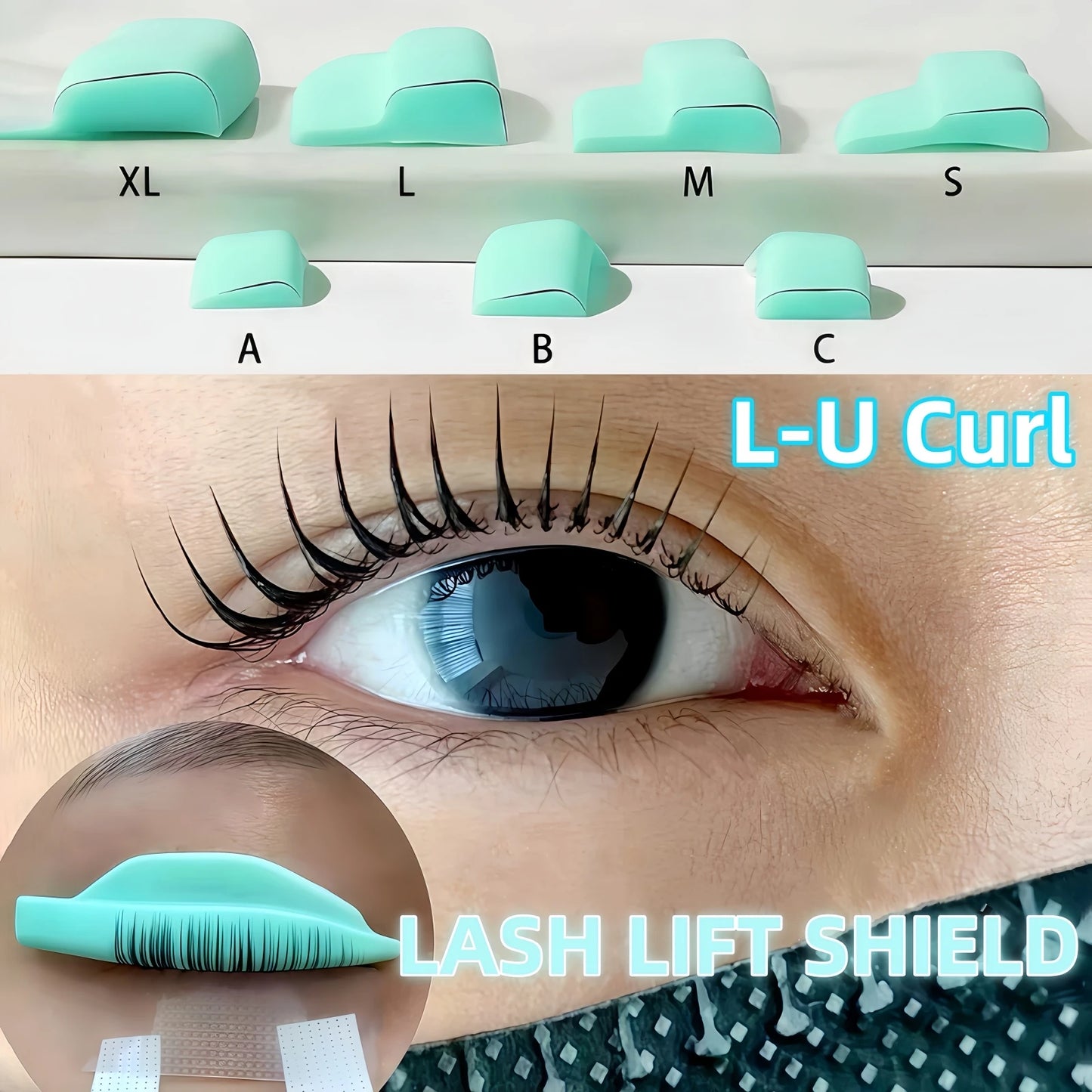 Libeauty 7 Paris Genanvendelig Lash Lift Shield Pads Silikone Eyelash Curler & Curling jern tilbehør, Makeup Tool