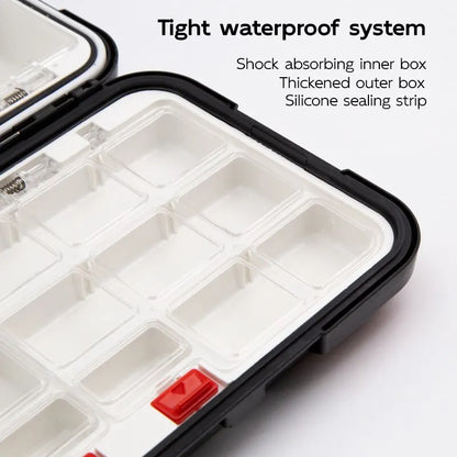 Premium vandtæt dobbeltsidet fiskeri Tackle boksen Multifunktionelle Bait & Tool Organizer