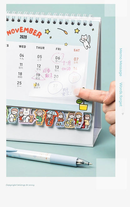 50 Ark Gennemsigtige Klæbende Noter Vandtæt Besked & Signatur Klistermærker til Notebooks