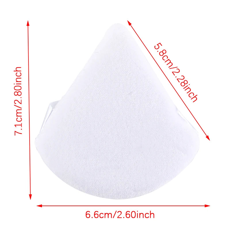 SHIDISHANGPIN Triangle fløjl Powder Puff Genbrugelig Face Kosmetiske Svampe, Mini Cotton Makeup Puff til Foundation, Eyeshadow, og Skønhedsværktøjer (1/2/3/6pcs)