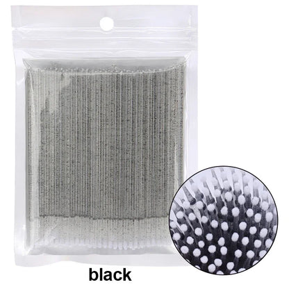 100PCS Eyelash Rengøring Børster Micro Cotton Swabs til Lash udvidelser & Makeup Removal