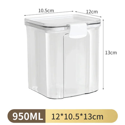 1PC Lufttæt forseglet opbevaringskrukke • Plastkorn, Pasta & krydderier Container • Fugt-Proof Kitchen Organizer Box