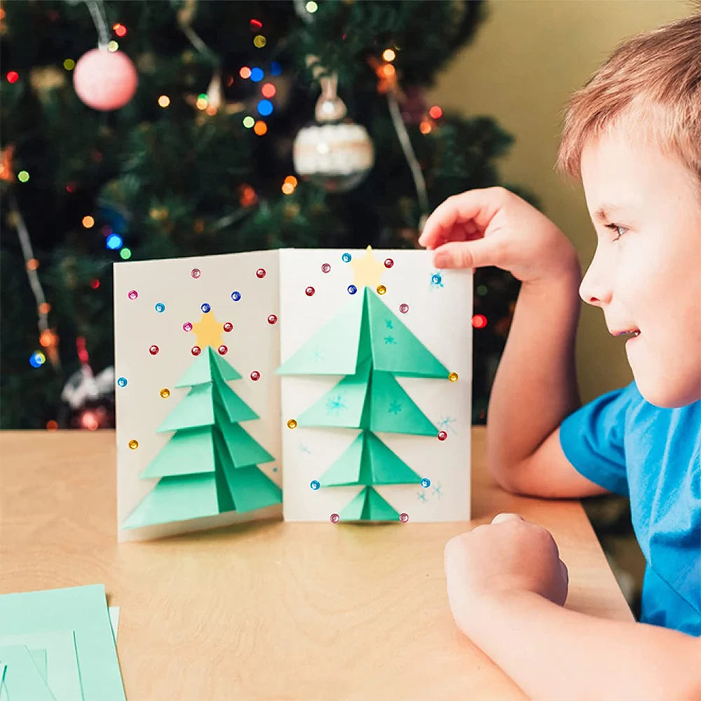1040/900/504Pcs Akrylbor DIY Crystal Rhinestone Self-Adhesive Klistermærker til telefon kasser, kort og håndværk