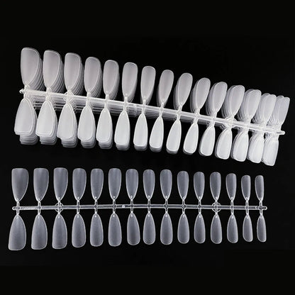 120PCS Matt presse-på negle tips Soft Full-Cover Oval Almond Falske negle til DIY Manicure