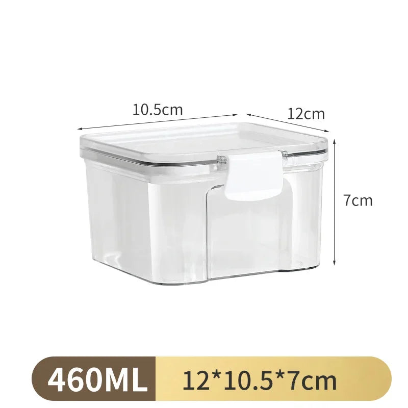 1PC Lufttæt forseglet opbevaringskrukke • Plastkorn, Pasta & krydderier Container • Fugt-Proof Kitchen Organizer Box