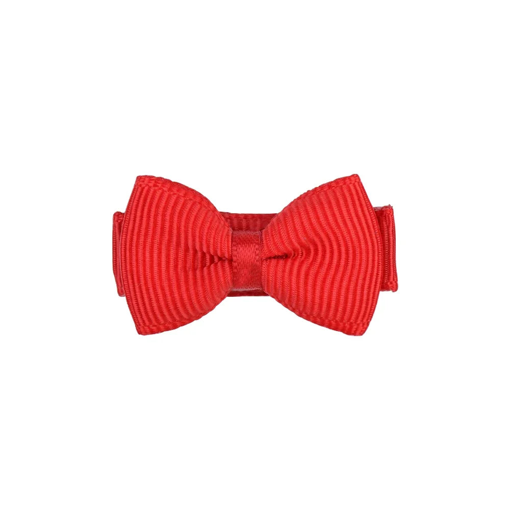1.2 inches Mini hår buer med klip Solid farver frisure til børn & Baby pige