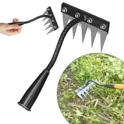 Carbon Steel Garden Ukrudtsrace 5/6/7/8 Tænder Jord Løsning og Weed Removal Tool til Farm, Have og landskabspleje