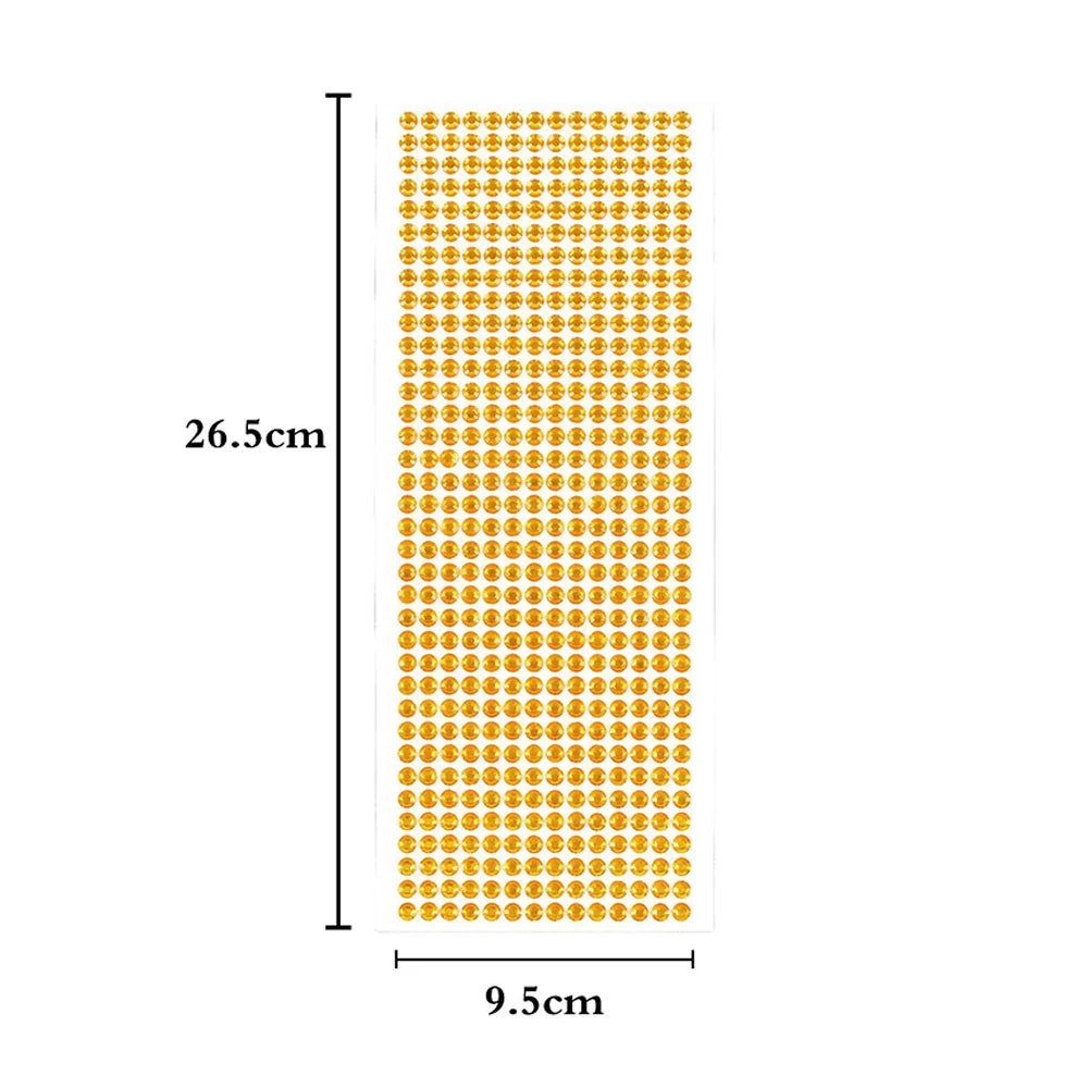 1040/900/504Pcs Akrylbor DIY Crystal Rhinestone Self-Adhesive Klistermærker til telefon kasser, kort og håndværk