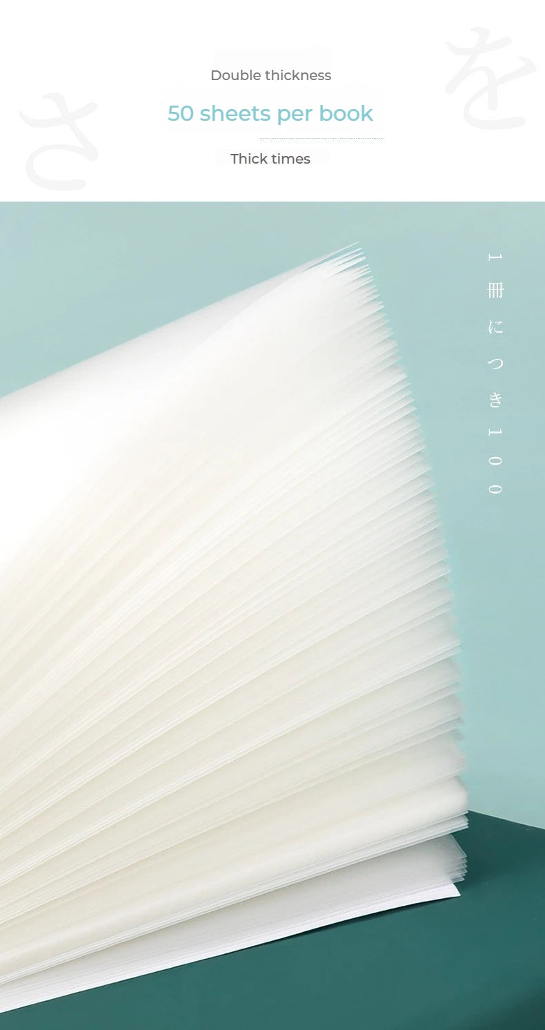 50 Ark Gennemsigtige Klæbende Noter Vandtæt Besked & Signatur Klistermærker til Notebooks