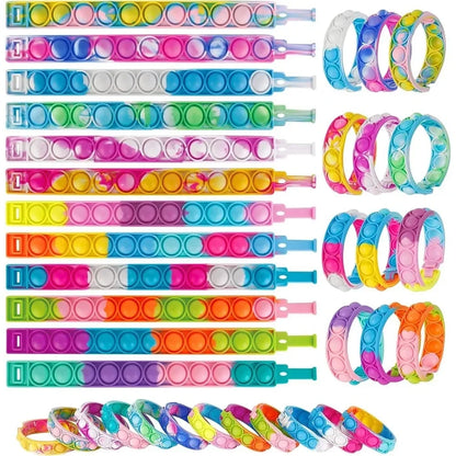 12/24/36PCS Silikone Farverige Bubble Armbånd ! Børn Party Favors, Fødselsdagsgaver, Bryllup Souvenirs, Karneval & Ferie Armbånd