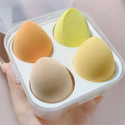 4PCS Makeup Sponge Blender Skønhed æg Kosmetiske Puff Soft Foundation & Powder Svampe til kvinder, Professionelle Skønhedsværktøjer