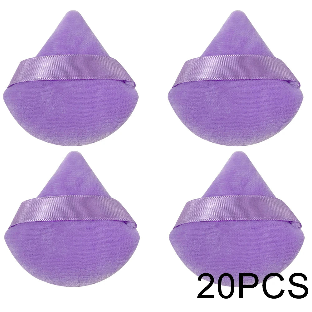 20/30Pcs Triangle fløjl Powder Puff Wet & Dry Use Makeup Sponge for Foundation, Cosmetics og skønhed blanding