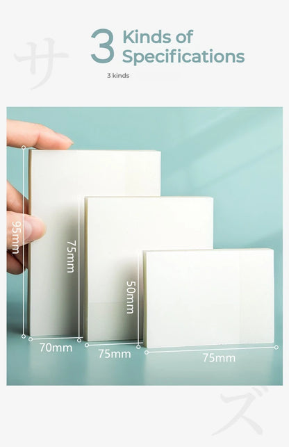 50 Ark Gennemsigtige Klæbende Noter Vandtæt Besked & Signatur Klistermærker til Notebooks