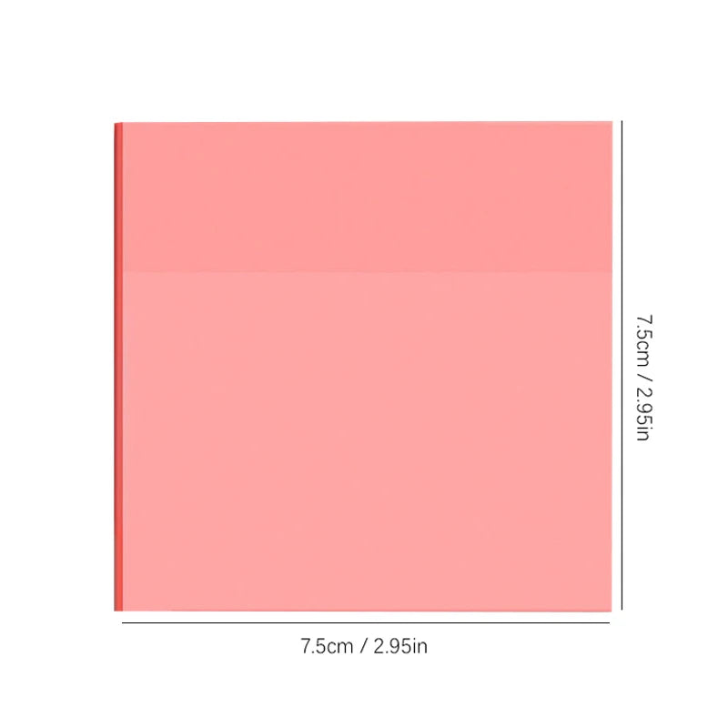 50 Ark Gennemsigtige Klæbende Noter Vandtæt Besked & Signatur Klistermærker til Notebooks