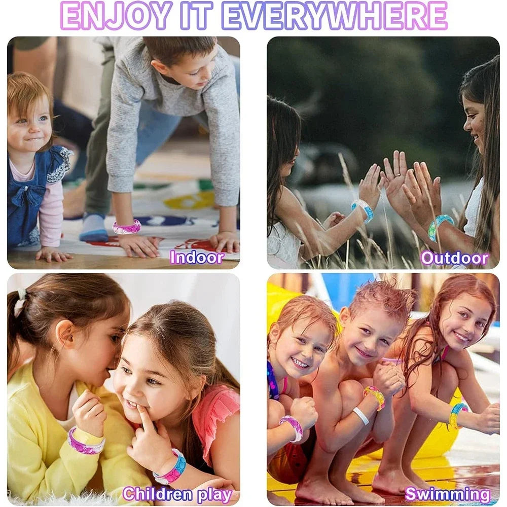 12/24/36PCS Silikone Farverige Bubble Armbånd ! Børn Party Favors, Fødselsdagsgaver, Bryllup Souvenirs, Karneval & Ferie Armbånd