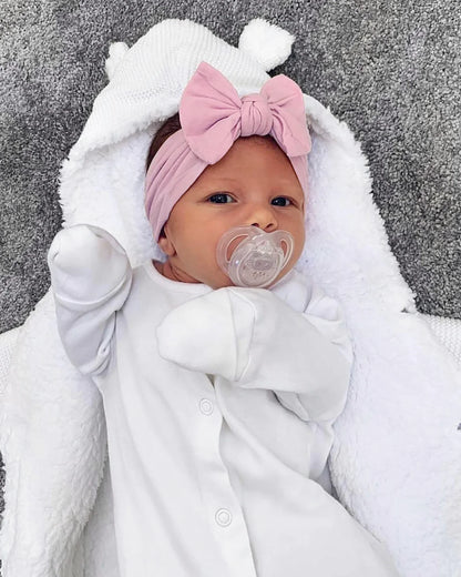 1Pc Baby Nylon hovedtørklæde Håndlavet Blomst Hovedbøjle til Nyfødte piger, Spædbørn Elastisk Hår turban