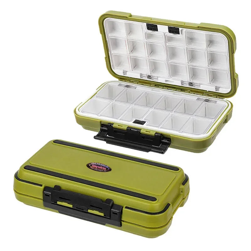 Premium vandtæt dobbeltsidet fiskeri Tackle boksen Multifunktionelle Bait & Tool Organizer