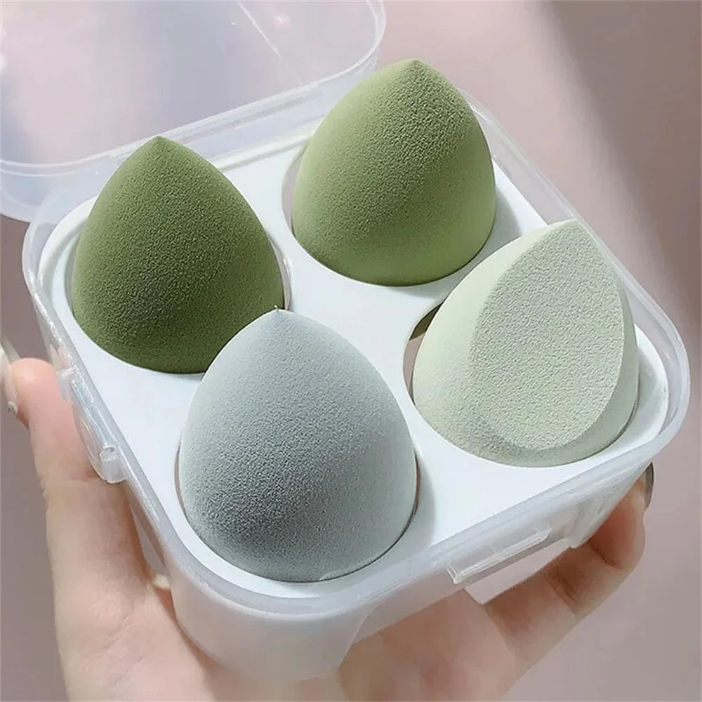 4PCS Makeup Sponge Blender Skønhed æg Kosmetiske Puff Soft Foundation & Powder Svampe til kvinder, Professionelle Skønhedsværktøjer