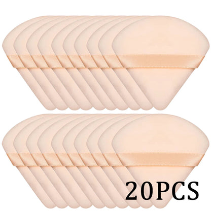 20/30Pcs Triangle fløjl Powder Puff Wet & Dry Use Makeup Sponge for Foundation, Cosmetics og skønhed blanding