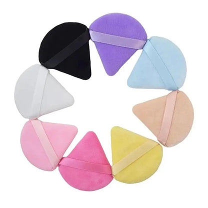 10- Piece Triangle Powder Puff Set • Vådt og tør kosmetik Svampe til løs pulver & Foundation
