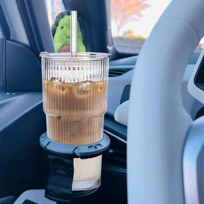 1/2 stk 600 ml Stripe Glas Cup med Lid og Straw ! Transparent Juice, vand, og Iced Coffee Drikkeglas