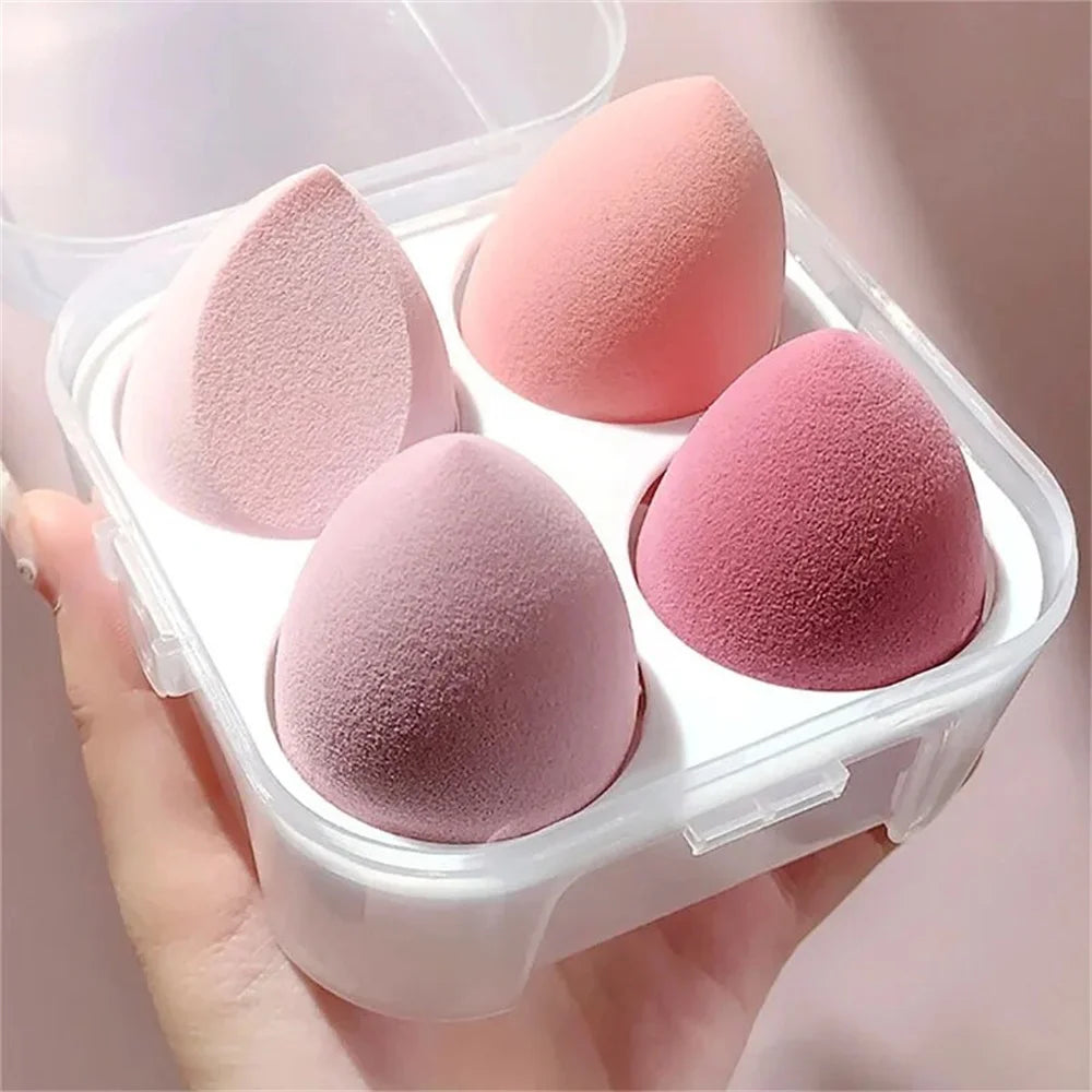 4PCS Makeup Sponge Blender Skønhed æg Kosmetiske Puff Soft Foundation & Powder Svampe til kvinder, Professionelle Skønhedsværktøjer