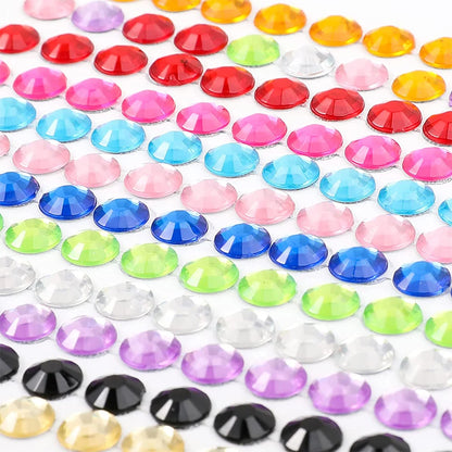 1040/900/504Pcs Akrylbor DIY Crystal Rhinestone Self-Adhesive Klistermærker til telefon kasser, kort og håndværk
