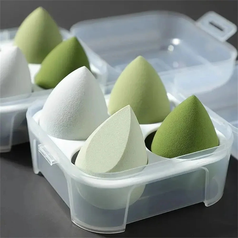 4PCS Makeup Sponge Blender Skønhed æg Kosmetiske Puff Soft Foundation & Powder Svampe til kvinder, Professionelle Skønhedsværktøjer