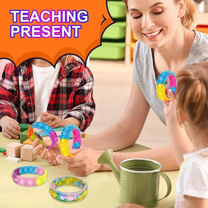 12/24/36PCS Silikone Farverige Bubble Armbånd ! Børn Party Favors, Fødselsdagsgaver, Bryllup Souvenirs, Karneval & Ferie Armbånd