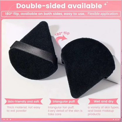 10- Piece Triangle Powder Puff Set • Vådt og tør kosmetik Svampe til løs pulver & Foundation